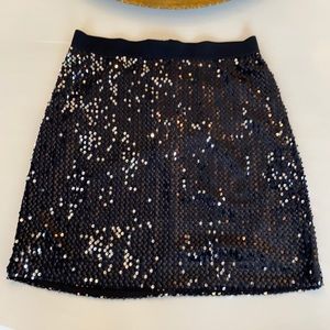 Sanctuary Black Sequin Mini Skirt Size Medium